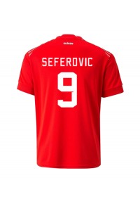 Zwitserland Haris Seferovic #9 Voetbaltruitje Thuis tenue WK 2022 Korte Mouw